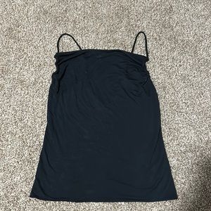 Free People Intimately Black Tank Top with scrunched sides Size S
